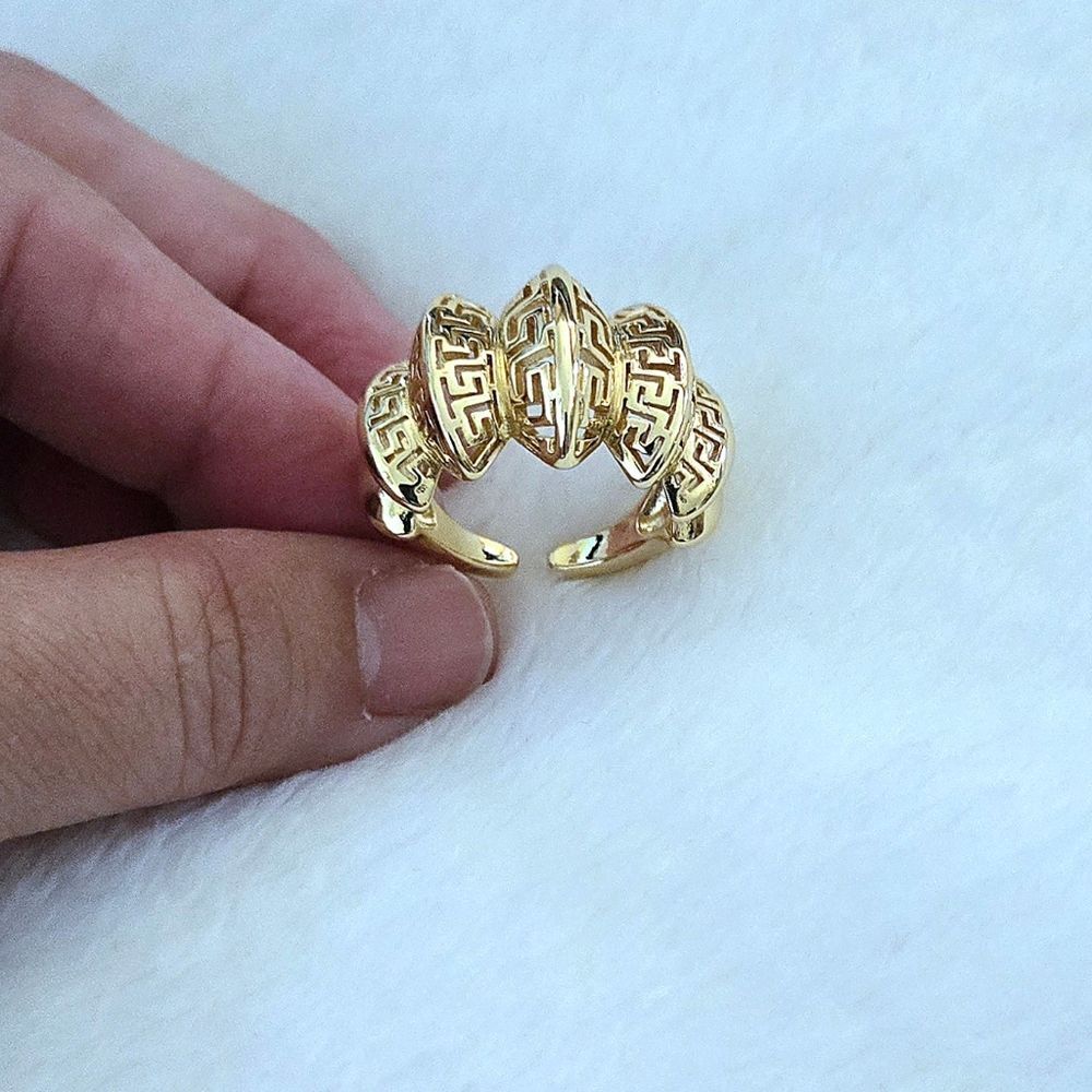 Eye👁 Candy🍭 Septet (7) Ridge Greek🇬🇷 Key🔑 Statement Ring💍 - NWT